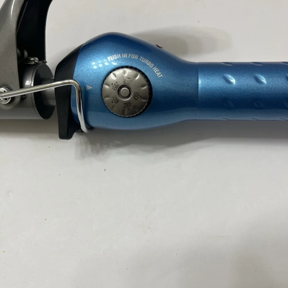 BaByBlissPro Nano Titanium Spring Curling Iron Metallic Blue Handle